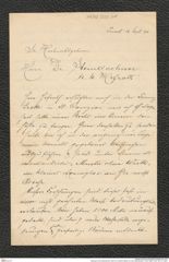 Nachlass Franz Steindachner, Brief von Friedrich Müller an Franz Steindachner (14.09.1890), Inv.Nr. 357.01, Seite 1